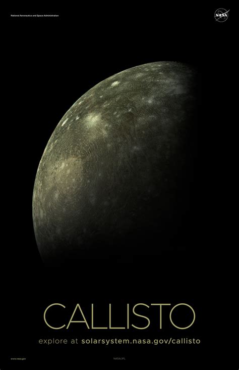 Jupiters Moon Callisto Poster Version B Nasa Solar System Exploration