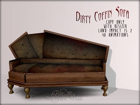 Second Life Marketplace Boudoir Halloween Dirty Coffin Sofa
