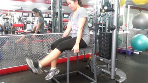 Seated Cable Unilateral Leg Extensions Youtube