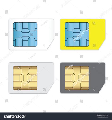 Sim Cards Mobile Phones Isolated On Stock Vector Royalty Free 604365053