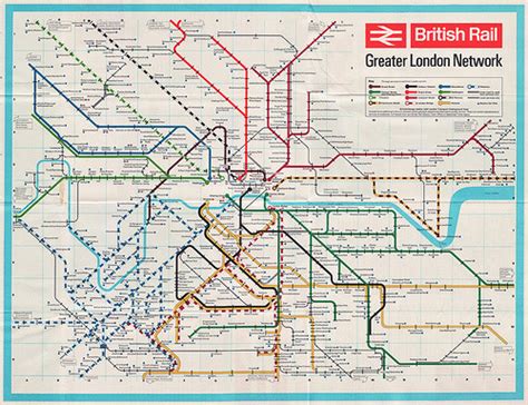 Transit Maps Historical Map British Rail Greater London Network 1965