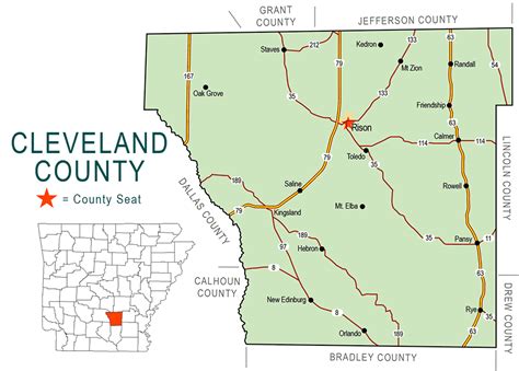 Cleveland County Map Encyclopedia Of Arkansas