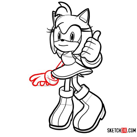 How To Draw Amy Rose Sonic The Hedgehog Step By Step Drawing Tutorials