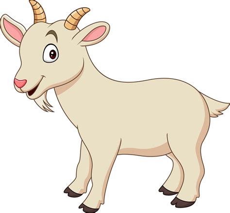 Cartoon Funny Goat Isolated On White Background 8733635 Vector Art At