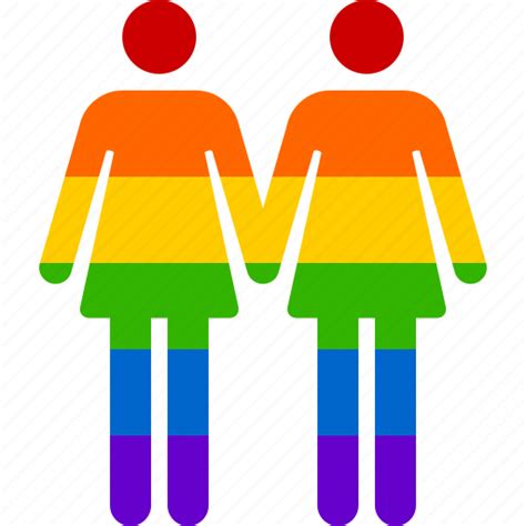 couple gay homosexual lesbian lgbt marriage rainbow icon