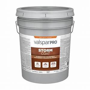 Valspar Pro Storm Coat Semi Gloss White Exterior Paint 5 Gallon In