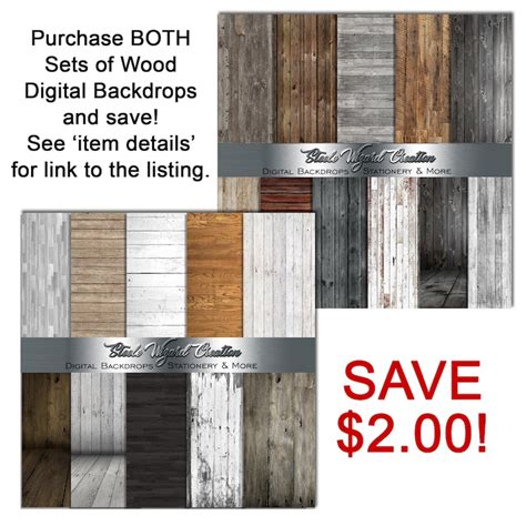 Rustic Wood Backdrops Wood Textures Photoshop Overlays Etsy