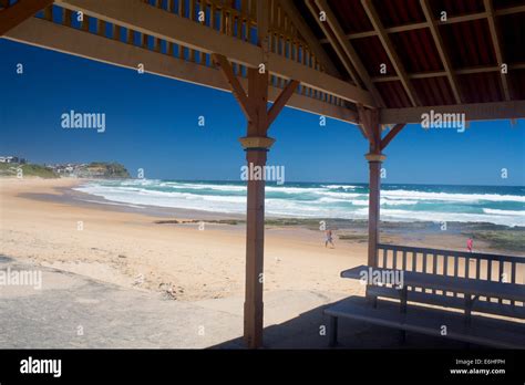 Merewether Beach From Pavilion Looking Up Towards Bar Beach Newcastle