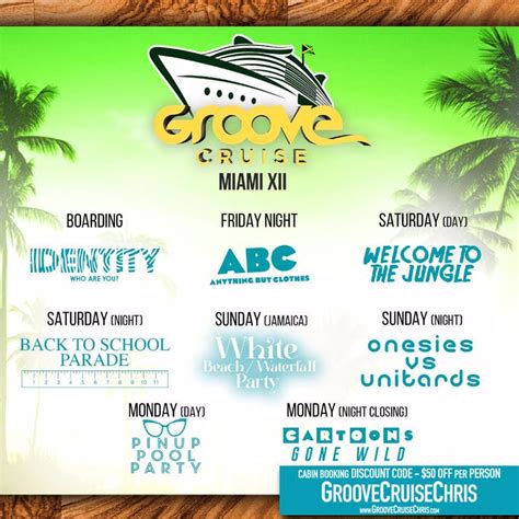 Themes Announced For Groove Cruise Miami 2016 Groove Cruise Chris