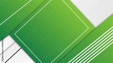 Abstract Curve Wavy Lines Pattern Technology On Green Gradients