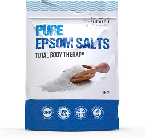 Pure Epsom Salts Magnesium Sulphate Bath Salt 1 Kg Pack By The Intelligent Health Ideal