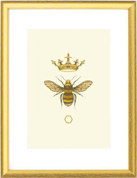 Antique Honey Queen Bee Fine Art Print Emily Carter London