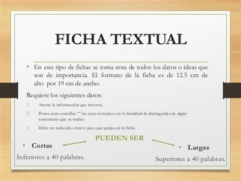 Fichas Textuales Definici N Y Ejemplos