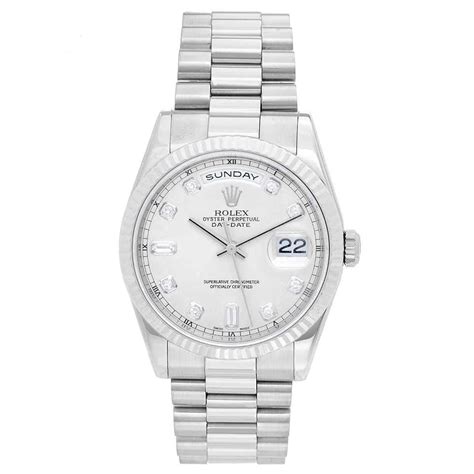 Rolex White Gold President Day Date Wristwatch Ref 118239 At 1stdibs