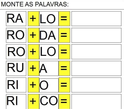 Silabas Iniciales Actividades Silabas Ra Re Ri Ro Ru 170044