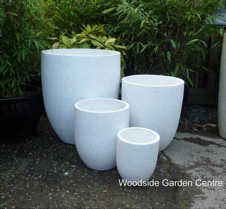 The combinations and design possibilities, in this case, are very numerous. Large White Terrazzo Tall U Pot Planters | Woodside Garden ...