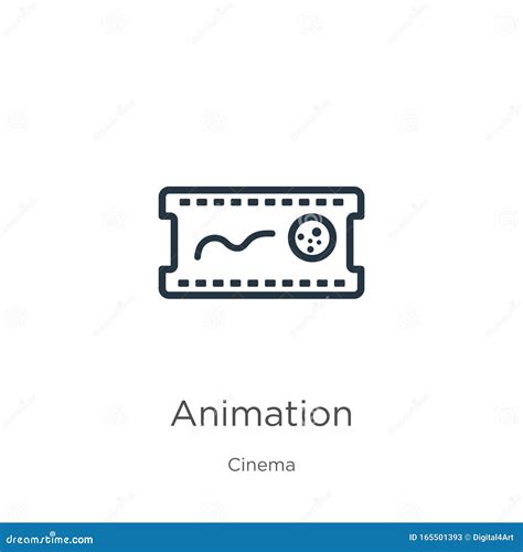 Animation Icon Thin Linear Animation Outline Icon Isolated On White
