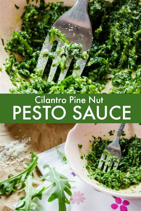 Cilantro Pine Nut Pesto Sauce Recipe Creative Cynchronicity