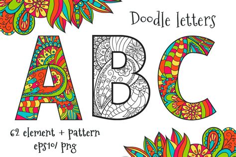 Vector Doodle Letters Custom Designed Illustrations Creative Market