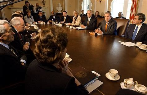 This list may not reflect recent changes. President George W. Bush meets with his Cabinet in the ...