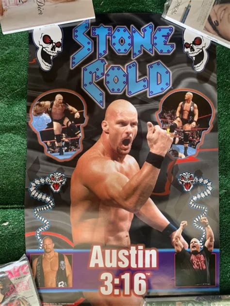 Wwf Wrestling Wwe Stone Cold Steve Austin 3 16 Poster 24x36 New Sealed 4 25 Picclick