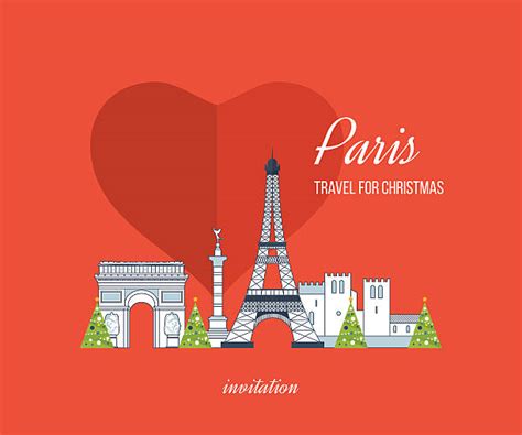 Eiffel Tower Christmas Illustrations Royalty Free Vector Graphics