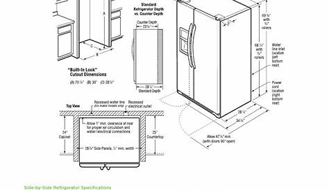 Standard-depth refrigerator - 23 cu. ft. gallery, Side-by-side