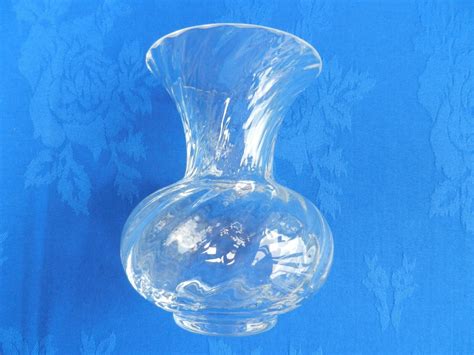 Vintage Dartington Glass Etruscan Ripple Vase Ebay