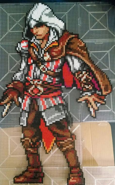 Ezio Assassins Creed Perler Bead Sprite By Mitalis Funny Pixel Art Easy Pixel Art Pixel Art