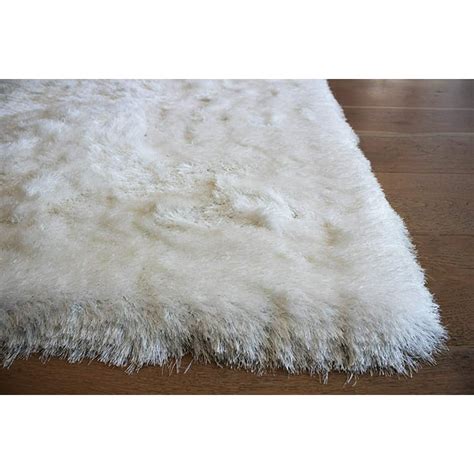8x10 Feet White Color Shag Shaggy Furry Modern Contemporary