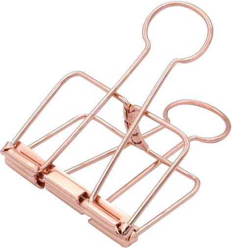 Extra Large Binder Clips 2 Inch Big Paper Clamps Rose Gold For Office