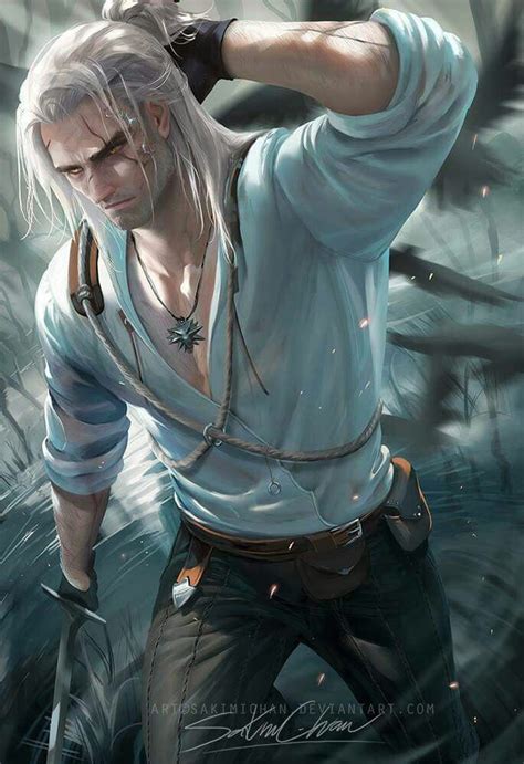 Geralt Of Rivia The Witcher Game Witcher Art Sakimichan Art