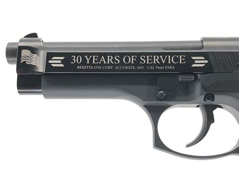 Lot Beretta M9 30th Anniversary Commemorative Pistol With Display Case