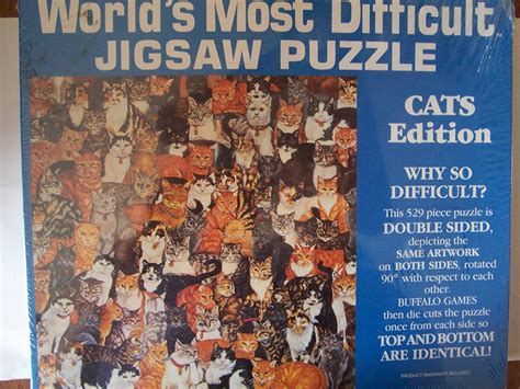 Worlds Most Difficult Jigsaw Puzzle Cats Edition Double Sided