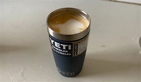 Yeti 10 Oz Tumbler Cup Filled With Coffee The Cooler Box