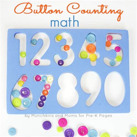 Button Counting Math Activity Pre K Pages Math Counting Activities Math Activities