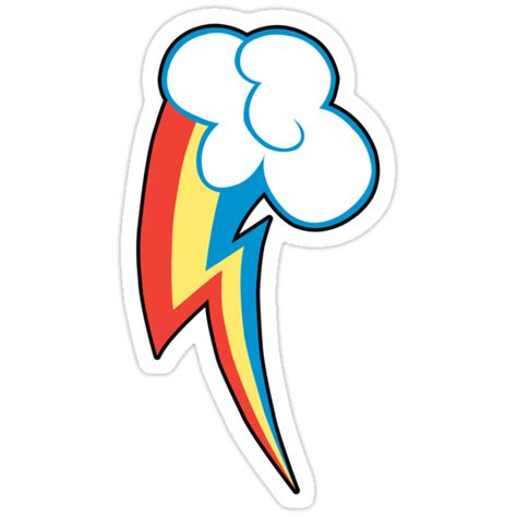 Rainbow dash is the first pony to create a rainboom. "Rainbow Dash Cutie Mark (outline)" Stickers by LcPsycho ...