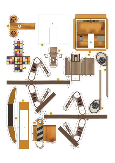 Paper Model Wall E Free And Printable For Kids And Adults Downloadable