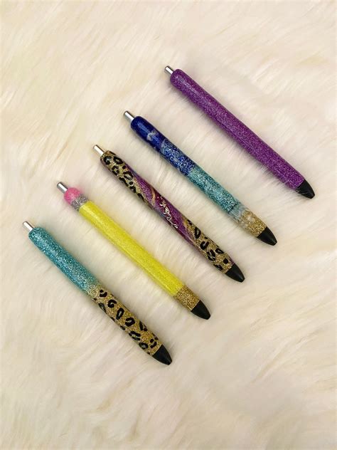 Custom Glitter Pen Glitter Pens Resin Pens Epoxy Pens Etsy