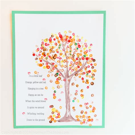 Autumn Tree Q Tip Painting Free Printable Craft Activity For Kids
