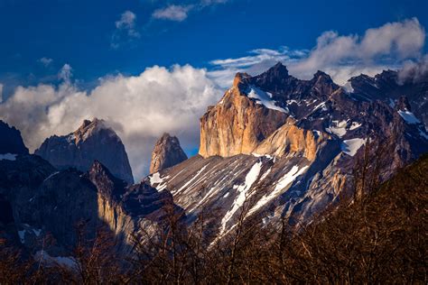 Mountains Scenery Chile Sky Patagonia Crag Nature Wallpaper 3072x2048