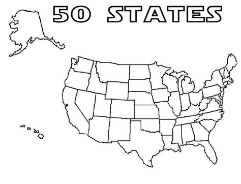 27 Map Coloring Pages Of The United States Heartof Cotton Candy