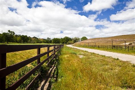 Fence Along A Country Road Stock Image Image Of Narrow 14193701