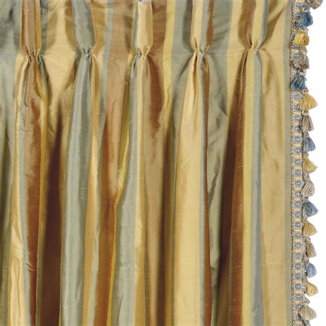 Six Striped Silk Curtain Panels Late 20th Century Christies