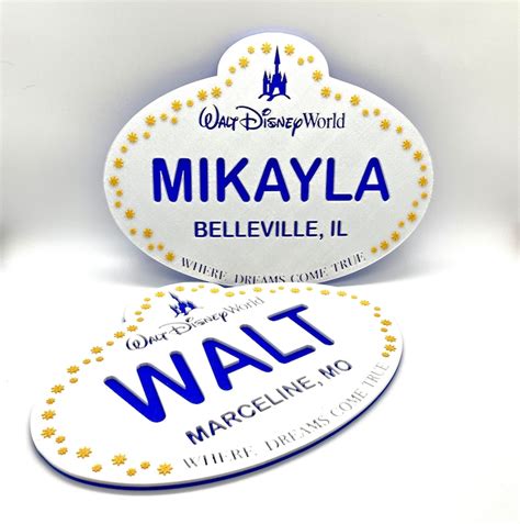Large Personalized Walt Disney World Cast Member Name Tag Sign Etsy