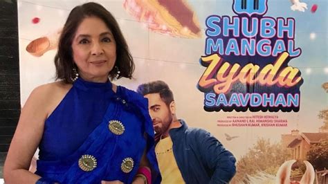 Neena Gupta In Daughter Masaba S Saree Gets Her Glam Game On For Shubh Mangal Zyada Saavdhan