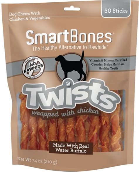 Smartbones Twists Wrapped Chicken Dog Treats 30 Count