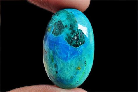 Natural Blue Chrysocolla Oval Cabochon Size 28x18x7 Mm Etsy In 2021