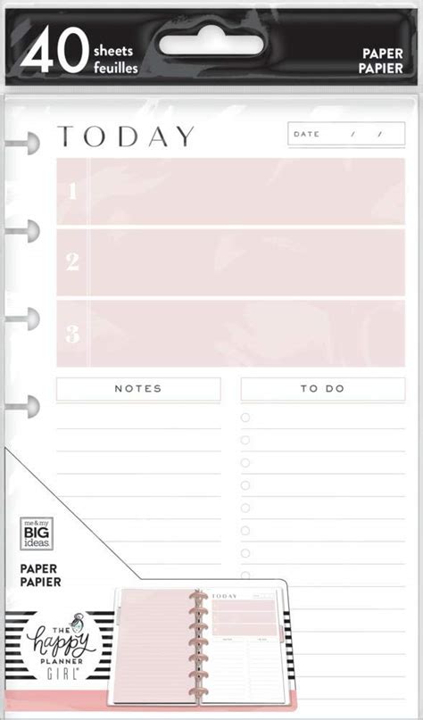 Buy The Happy Planner Daily Schedule Mini Filler Paper Journaling