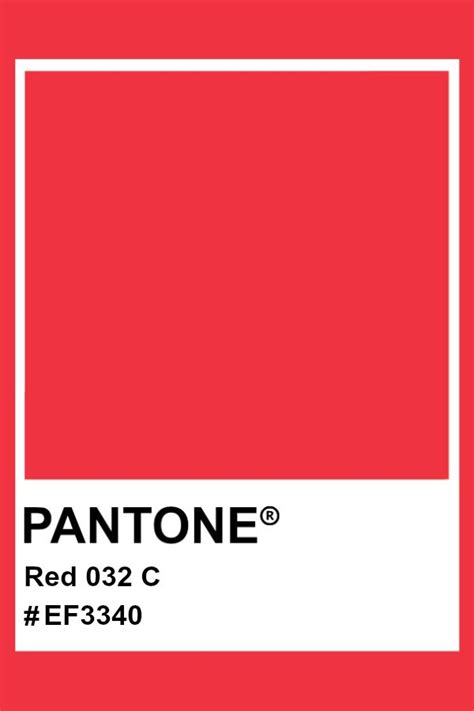 Pantones Red Color Is Shown With The Words Ef340